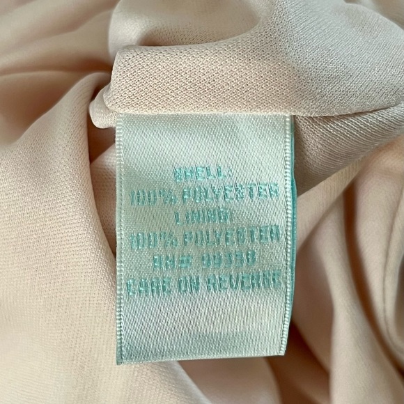 Camille LA VIE Beaded Bodice Gown Blush Pink with Waist & Back Cutouts Size 2 - Picture 15 of 16